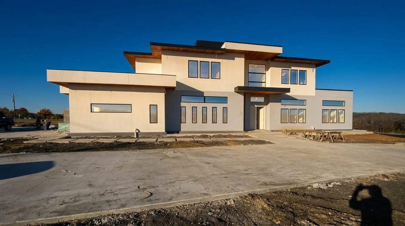A newly completed Alliance Home Builders custom residence exterior